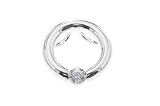 Sterling Silver Outline Round Pendant