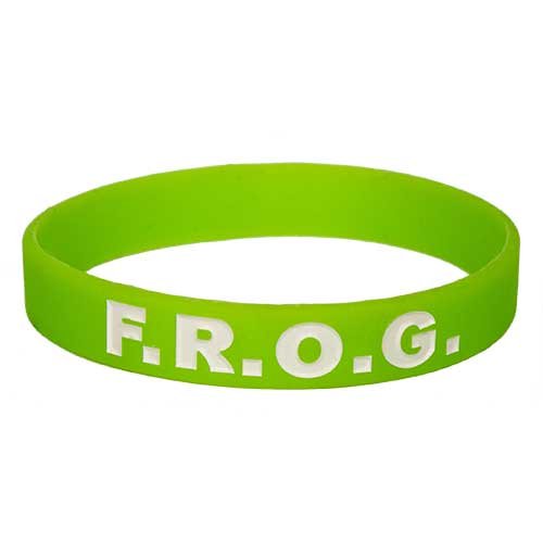 F.R.O.G. Fully Rely on God Silicone Bracelets Package of 12