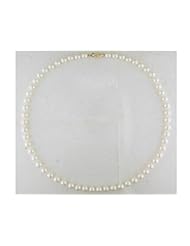 14k Yellow gold 6.5-7 MM Akoya Cultured Pearl Strand, 18"