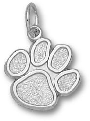 Clemson Tigers Paw 1/2 Charm - Sterling Silver Jewelry