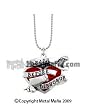 TATTOO INSPIRED NECKLACE "DEATH BEFORE DISHONOR" HEART