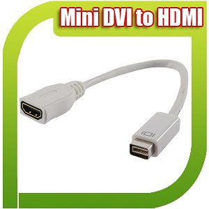 High Quality Gold Plated HDMI Female to Mini DVI 32 Pins Male Converter Connector Adapter Adaptor Cable Lead For Apple Mac PC Monitor Digital CRT Display Projector PlayStation 3 HDTV Plasma DVD PS3