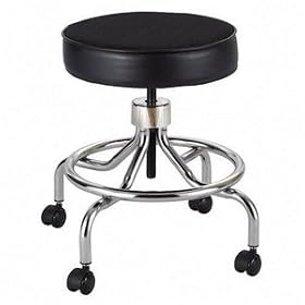 Safco 3432bl Screw Lift Lab Stool With Low Base - 250lb25 - Black