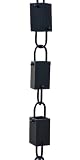 Square Link Rain Chain (Black) By Rain Chains Direct (8.5 FT)