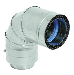 DuraVent W2-9014 Stainless Steel FasNSeal 90 Degree Double Wall Elbow for 14 Inch Inner Diameter Vent Pipe From the FasNSeal Series