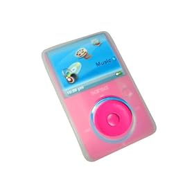 Clear Silicone Skin Case Cover for SanDisk Sansa Fuze 2gb, 4gb & 8gb + Belt Clip, Lanyard & Screen Protector