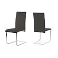 Presto mobilia 10310 Stuhl 4-er Set Freischwinger Fritz 30 98 x 44 x 48 cm textilleder schwarz, untergestell chrom