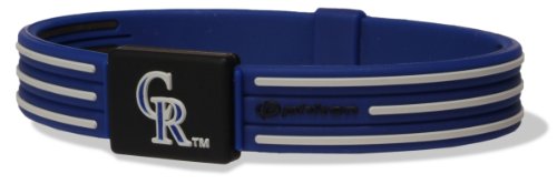 Phiten MLB Authentic Bracelet, Colorado Rockies, Large (7.5 Inches)
