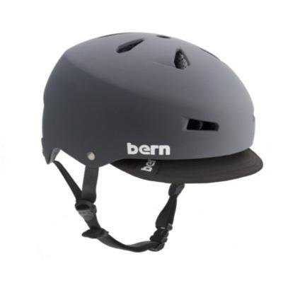 Bern Macon Summer Matte EPS Helmet with Visor, Grey, X-Large