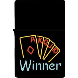 Las Vegas Winner Poker Refillable Metal Lighter ZP-0312