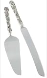 from Silver Wedding Anniversary Gifts Ornate Silver Plated Knife and Cake Slice Set - Ideal Wedding, Anniversary or Engagement Gift (SP442)