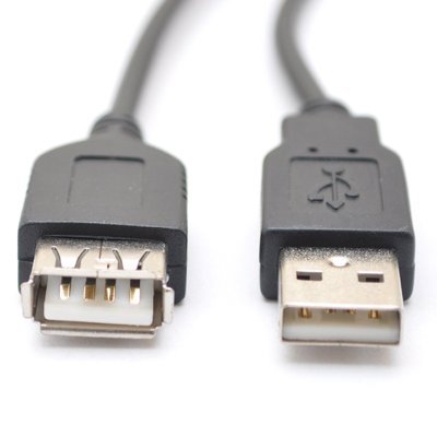 15ft USB Ver 2.0 up to 480Mbp Type A Male A Female extension Cable - Color black On Sale