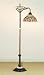 59H Tiffany Tavern Bridge Arm Floor Lamp