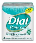 Dial Daily Care Antibacterial Bar Soap Green Tea & Vitamin E (Pa