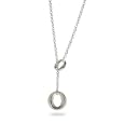 Eve's Addiction Sterling Silver O Drop Lariat