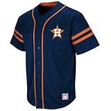 Nolan Ryan Houston Astros Majestic Navy Cooperstown Heater Jersey - M