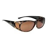 Fitovers Eyewear Element Sunglasses with Swarovski Elements on temples (Leopard/Black, PDX Amber)