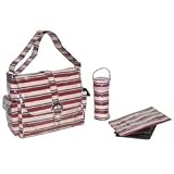 Laminated Buckle Bag - Chameleon Stripes Pink