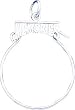 14K White Gold Memories Charm Holder