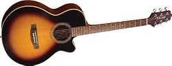 Takamine G Series EG260C-BSB FXC Acoustic Electric Guitar, Brown Sunburst