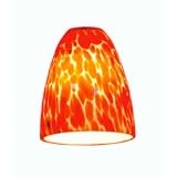 Click here to buy Zeta Small Burgundy Fire Glass Pendant Lamp by .