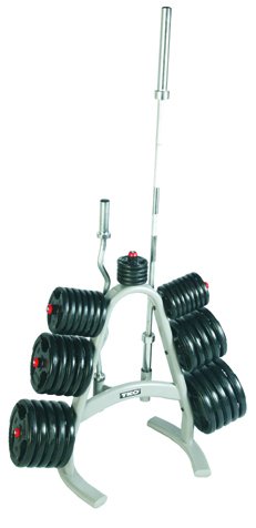 TKO Olympic Weight Plate and Bar Tree - Organize your gym!