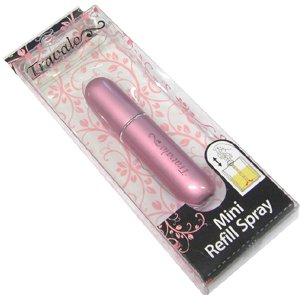 Travalo Travel Spray by Travalo for Women, .135 oz Mini Travel Refillable Spray with Cap Refills from Any Fragrance Bottle (Pink)