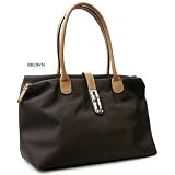 Designer Inspired Arizzo Shoulder Handbag - Brown