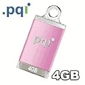 PQI 4GB Intelligent Stick USB Flash Drive i810 Plus. Smallest USB flash drive in the world, waterproof and dust-proof characteristics (color Pink)