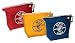 New Klein 3-Pack of Assorted Canvas Zipper Bags