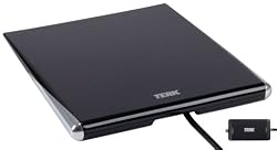 Terk FDTV2A Omni-Directional Amplified Flat Digital HDTV Antenna (Black)