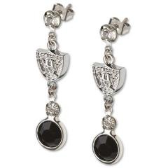 NFL Officially Licensed Oakland Raiders Earrings NFL Logo w/ Team Colors