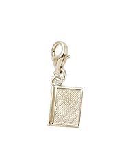 Rembrandt Charms Book Charm with Lobster Clasp, 10K Yellow Gold
