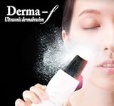Derma F - Ultrasonic Skin Scrubber for Skin Peeling , Face Lifting and Ion Therapy.Highest Quality Ultrasound Spatula for Professional microdermabrasion at home.
