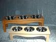 A Leg Up Three Bowl Dog Feeder-Small-HONEY PINE FINISH