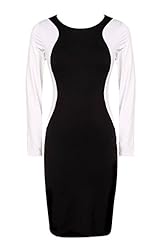 Long Sleeves Fitted Colorblocking Bodycon Dress/Wedding Party Dress 