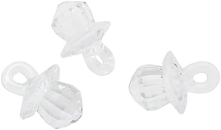 Decorative Baby Shower Pacifier Decorations, Set of 140 (Clear)