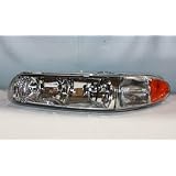 1997 BUICK CENTURY REGAL w o CORNER LAMP LEFT HAND REPLACEMENT HEAD LIGHT TYC... by TYC