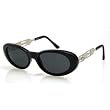VERSUS Black Sunglasses with Smoke Colored Lenses. Model: E37-924