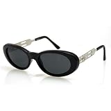 VERSUS Black Sunglasses with Smoke Colored Lenses. Model: E37-924