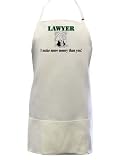 LAWYER I make more money than you! Full Size Professional Apron (3 Pockets)