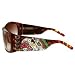 Ed Hardy Love Dog Wraparound Sunglasses: Tortoise/Brown Gradient