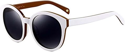 Ms. retro fashion plate large frame sunglasses polarized driving sunglasses glasses (The white frame black and gray sheet)