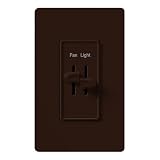 Lutron S2-LFSQ-BR Single Pole Control Brown