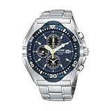 Pulsar Mens Tech Gear Chronograph Silver-Tone Watch #PF3647 by Pulsar