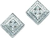 14K White Gold .50ct Earrings Jewelry