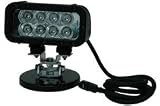 Magnetic LED Light Bar - 2, 100lb. Grip Magnets - 8, 3-Watt LEDs - 9-42V - 16' Coil Cord