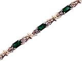 14K 2.90 CTW Emerald & Diamond Knot Bracelet