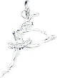 Sterling Silver Ballerina Charm