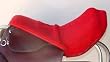 NEW RED Non-Slip Fleece English Saddle Seat Saver